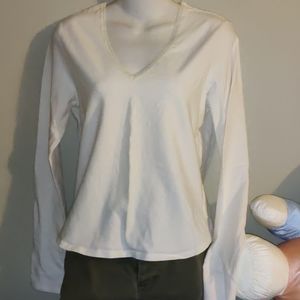 GAP Stretch White Long Sleeve Tee M